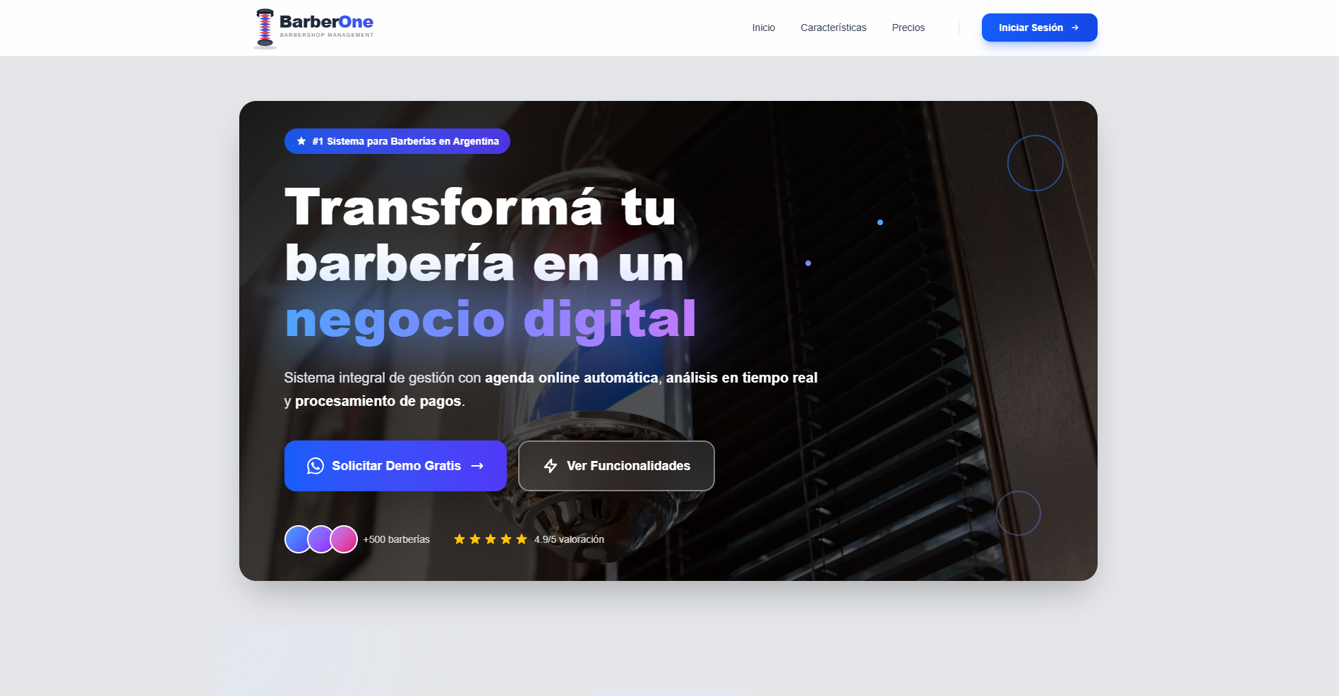 BarberOne | Gestión para barberías